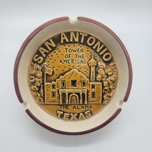 Other - Vintage San Antonio Texas Ashtray Alamo & Tower of the Americas Japan Made 4.5"